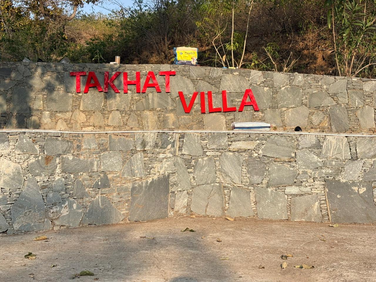 Evening view of Takhat Villa entrance