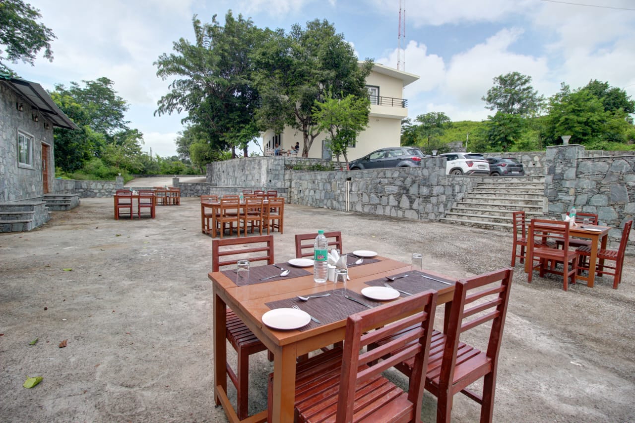 Dining area at Takhat Villa restaurant